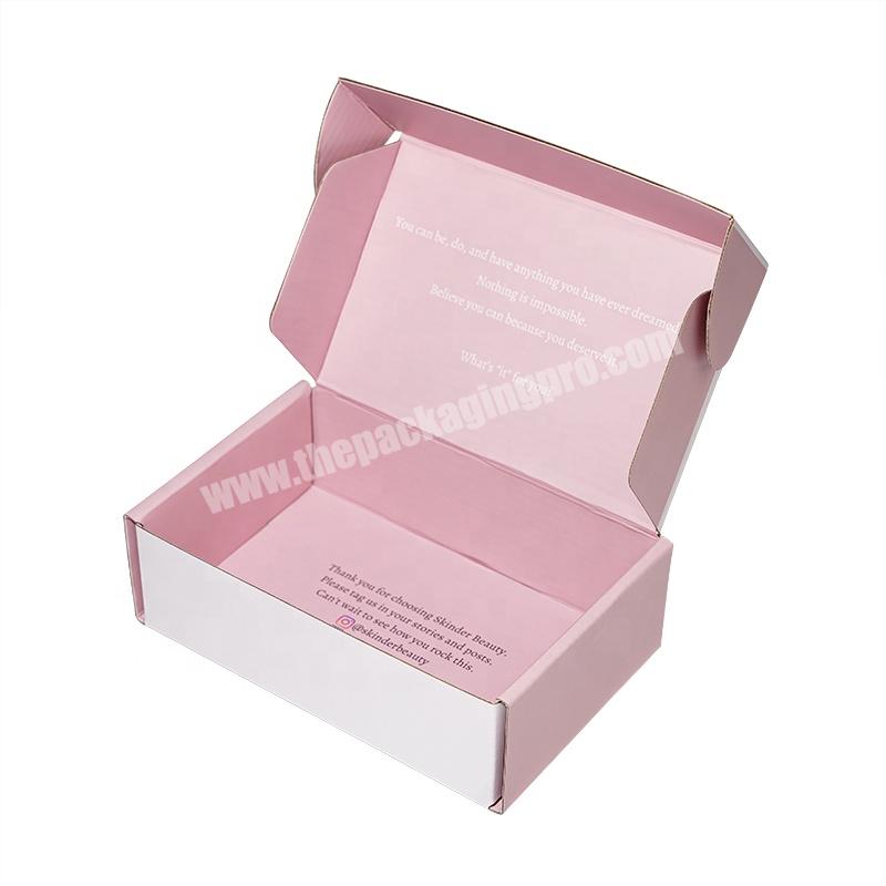 Free Design Cosmetic Shipping Mailer Gift Corrugated Small Size Paper Box For Shipping