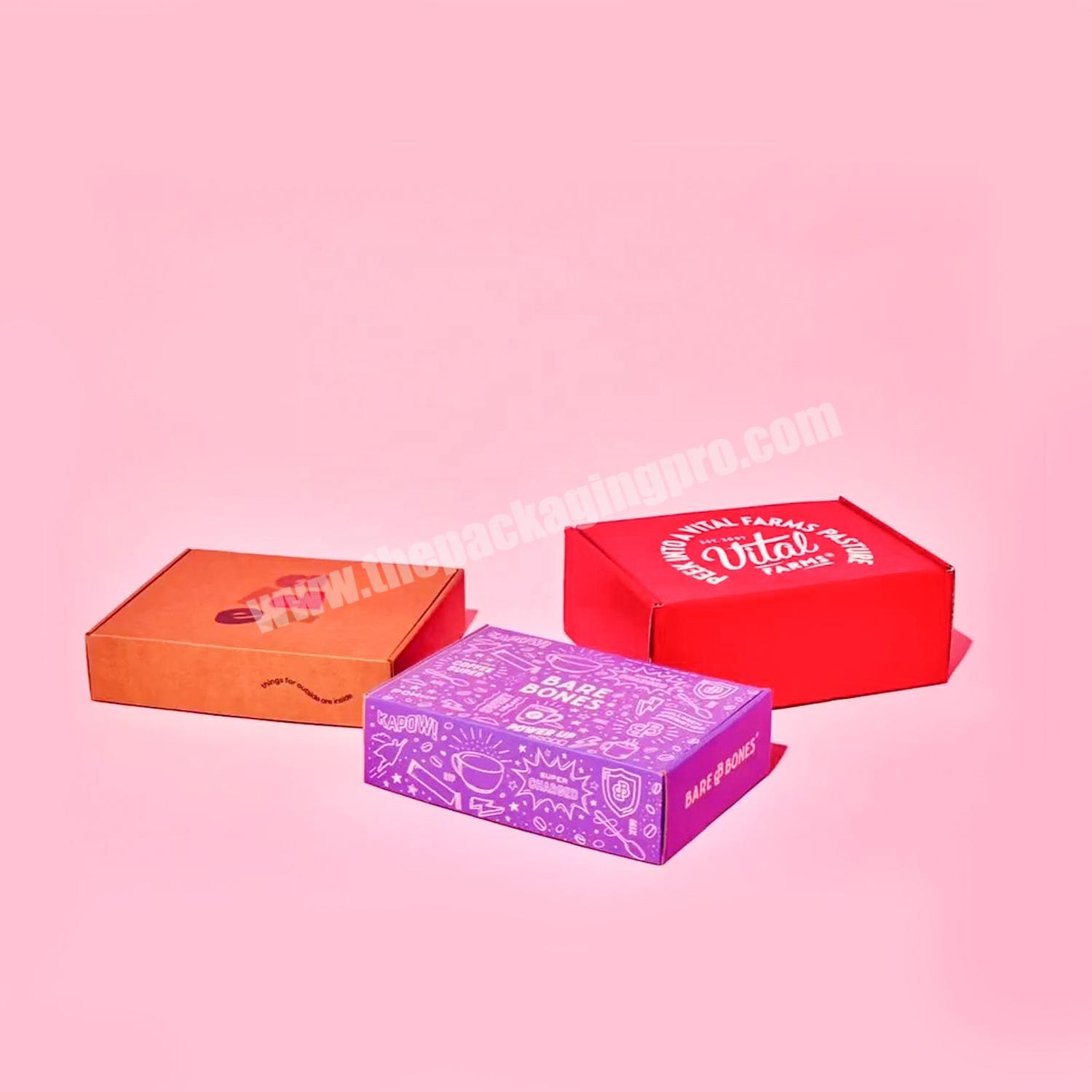 Free Design Custom Logo Pink Purple Palette  Mascara  Highlighter Corrugated Packaging Mailer Box Shipping Box Paper Box