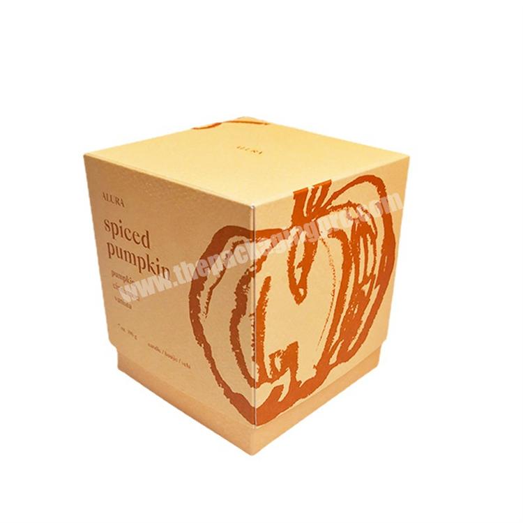 Free Design Custom Printing Texture Paper Square Candle Gift Packaging Box with Logo