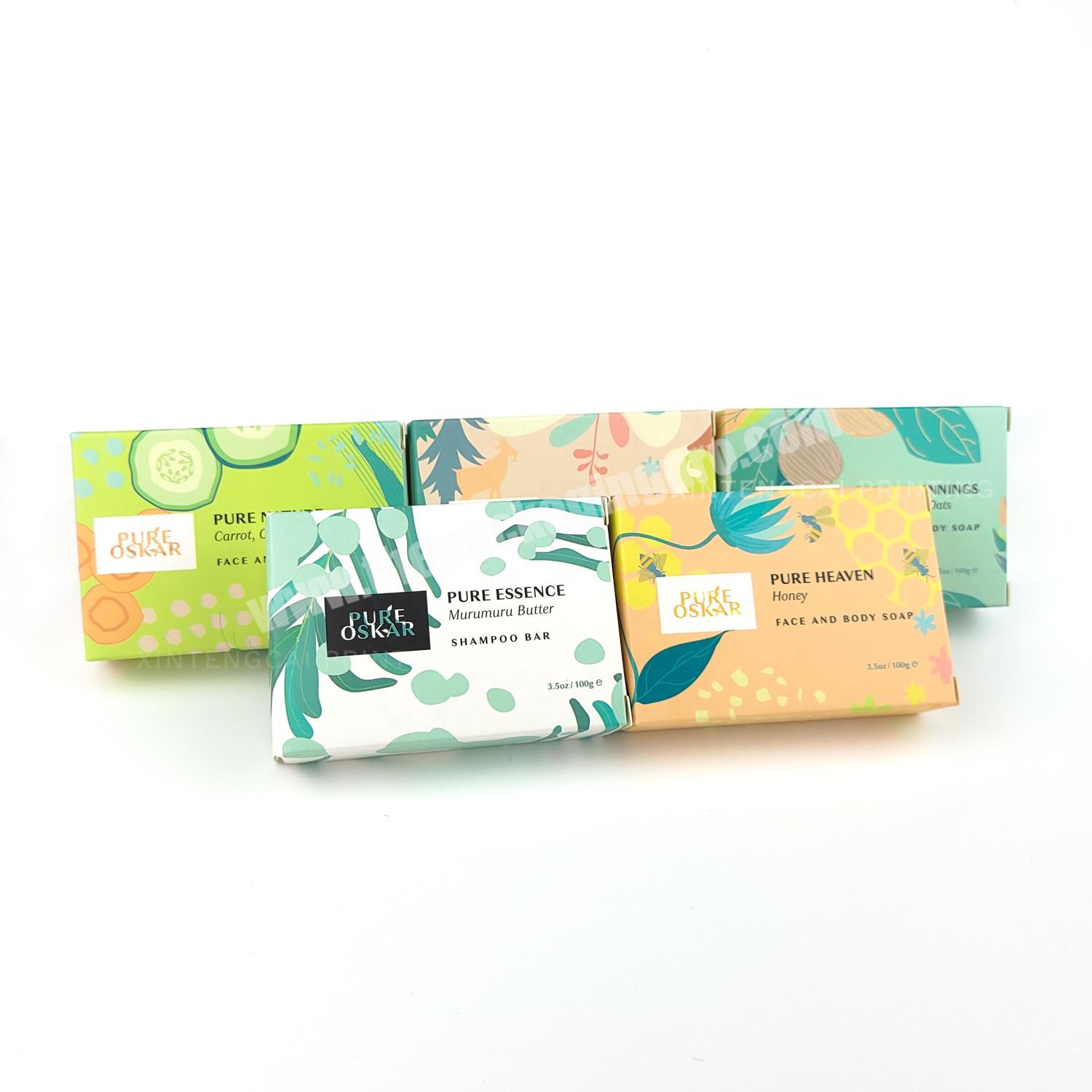 Full Colors Custom Printing Recycled Small Handmade Soap Art Paper box Packaging   Wholesale