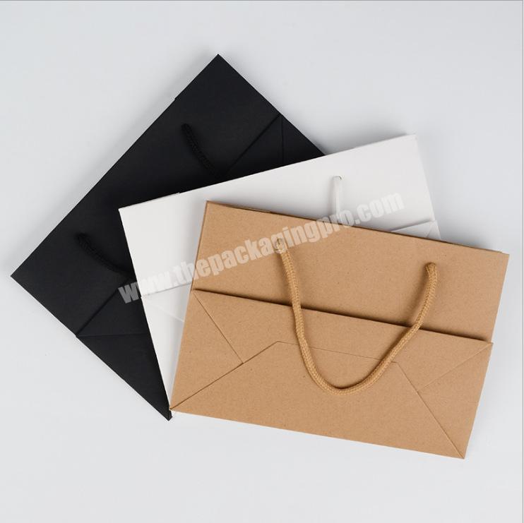 Gift Gold Foil Logo Simple Custom Luxury Customised Printed Cosmetic Paper Bag