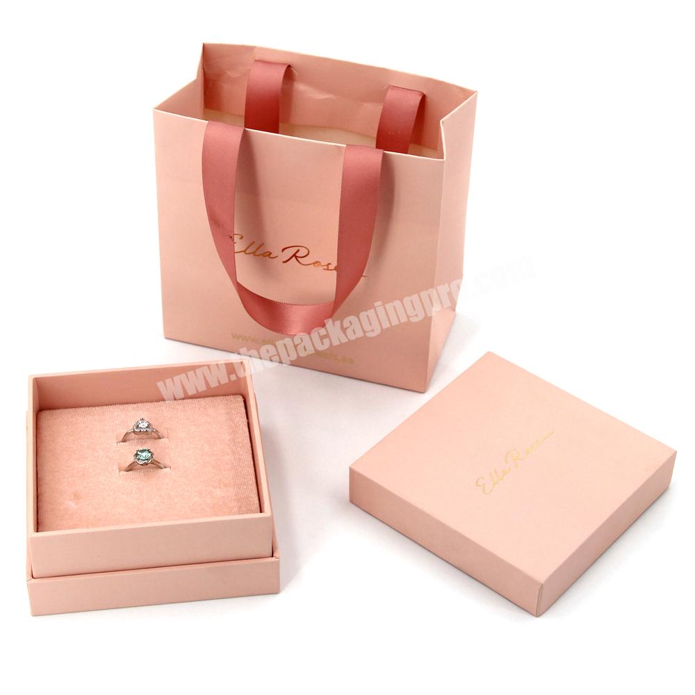 Gift box packing for jewelry packaging ring necklace earring set custom jewelry boxes with logo luxury ring mini jewelry box