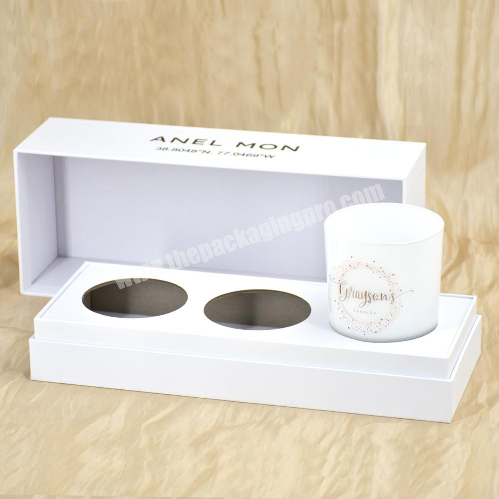 Gift candle textured box packaging luxury design heaven and earth custom candle boxes gift packaging luxury white candle box