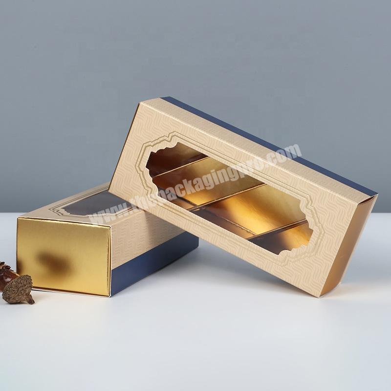 Gold Chocolate Candy Packaging Drawer Box Custom Food Grade Chocolate Bonbon Covered Strawberry Boxes