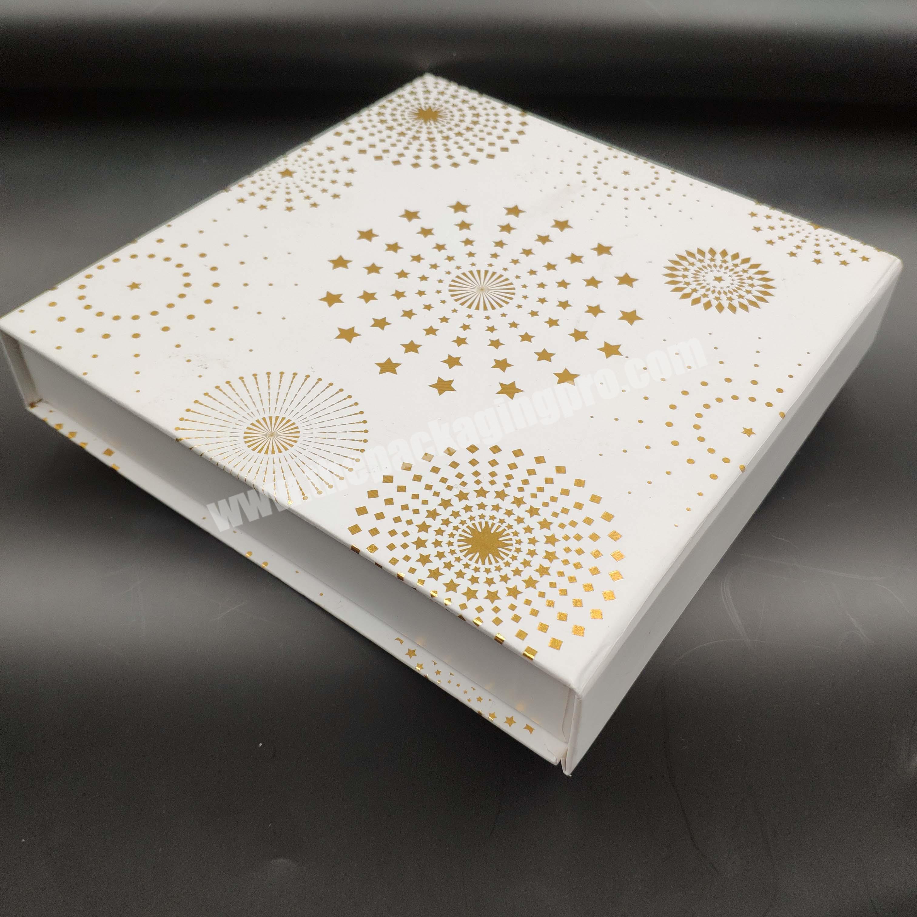 Gold Foil Printing Custom Logo Magnetic Rigid Jewelry Box Thank You Packaging Box