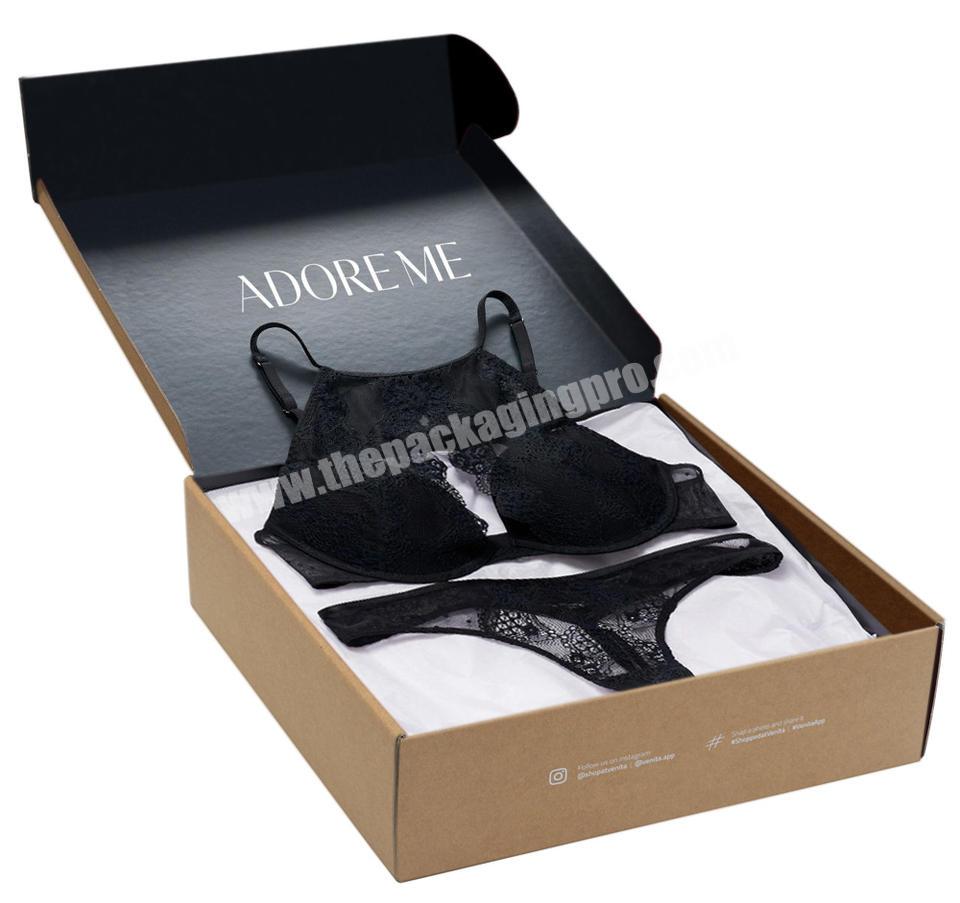 High-End Custom Luxury  Women Lingerie Package Packaging Gift Box For Underwear Mail Box