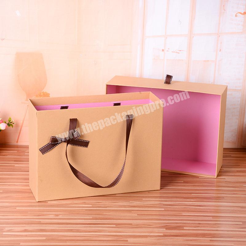 High Quality Contracted Design Folding Drawer Box Kraft paper Gift paper Box