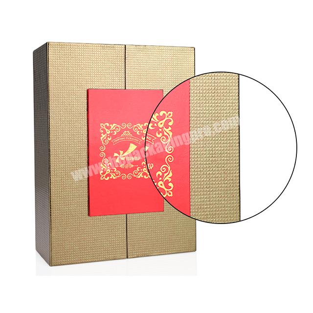 High Quality Custom Logo Gold Printing Double Open Door Eco-Friendly Cardboard Design Luxury Gift Packaging Perfume Box