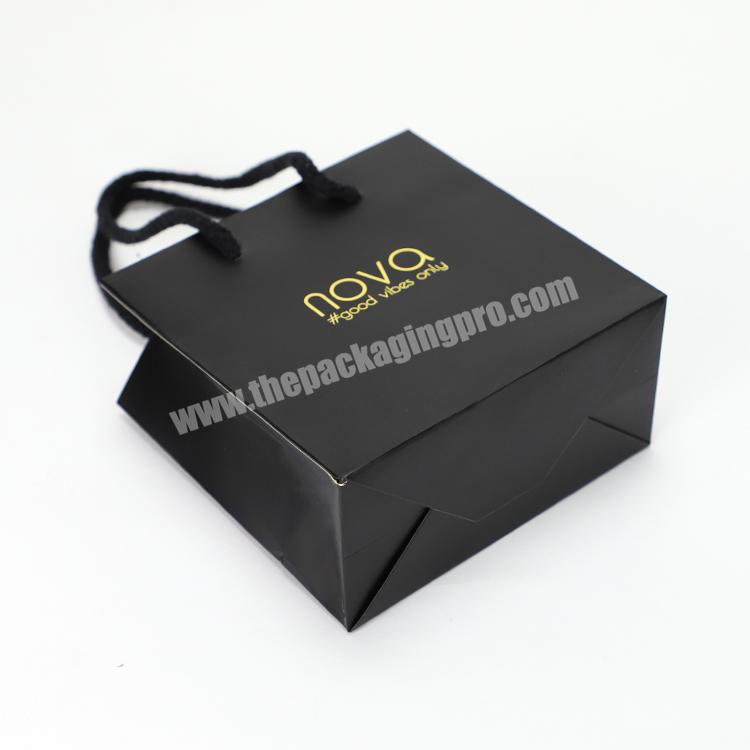 High quality retail business merchandise goodies thank you shopping paper gift bag with custom logo orange gift bag packaging