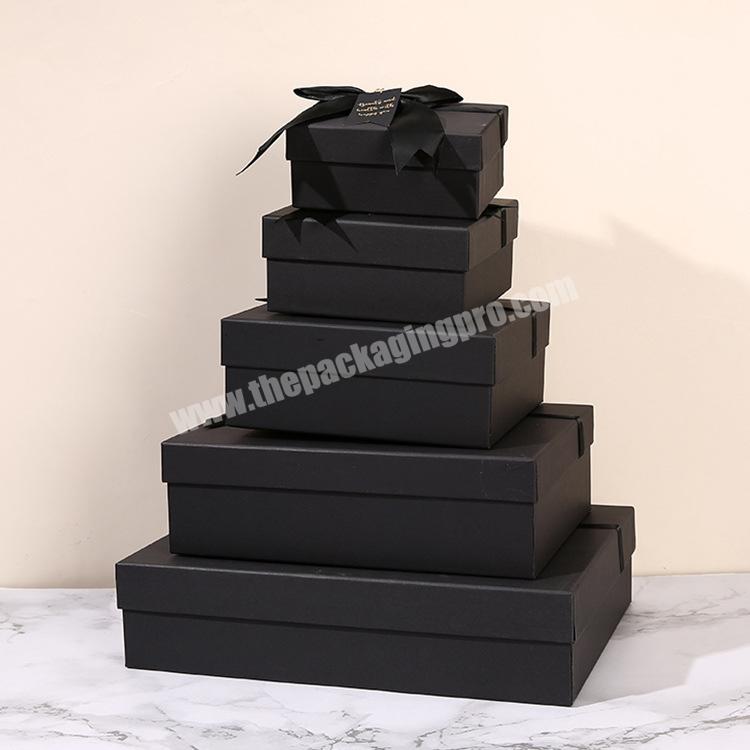 Hot Selling Luxury Box Packaging Black Cardboard Paper Cosmetics Gift Packaging Boxes