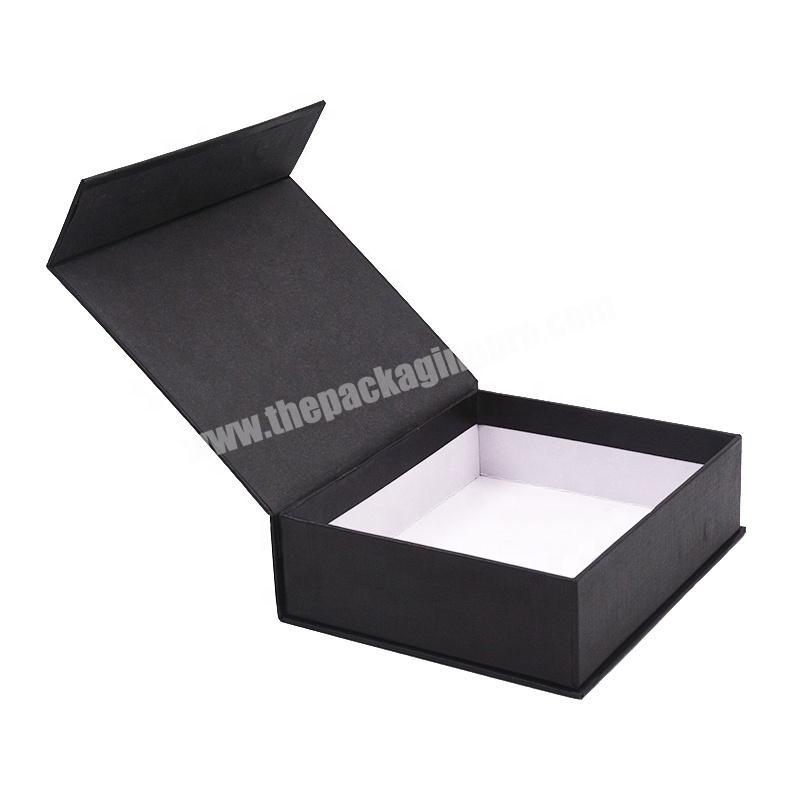 Hot sale book gift box with magnetic close gift box black packaging with high quality surprise gift box