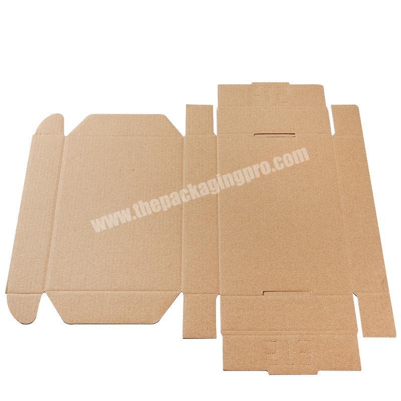 In Stock Low Moq Square Biodegradable Colored Flat Kraft Shoe Corrugated Mailer Paper Packaging Cardboard Shipping Box
