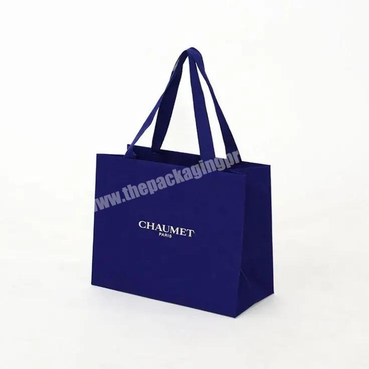 Jewelry Mini Gift Carry Bag Small Paper Bag With Ribbon Handle