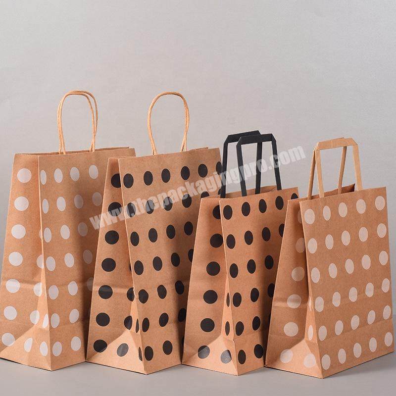 Kraft paper bags wholesale takeout coffee  gift bags stereo packaging tote bags