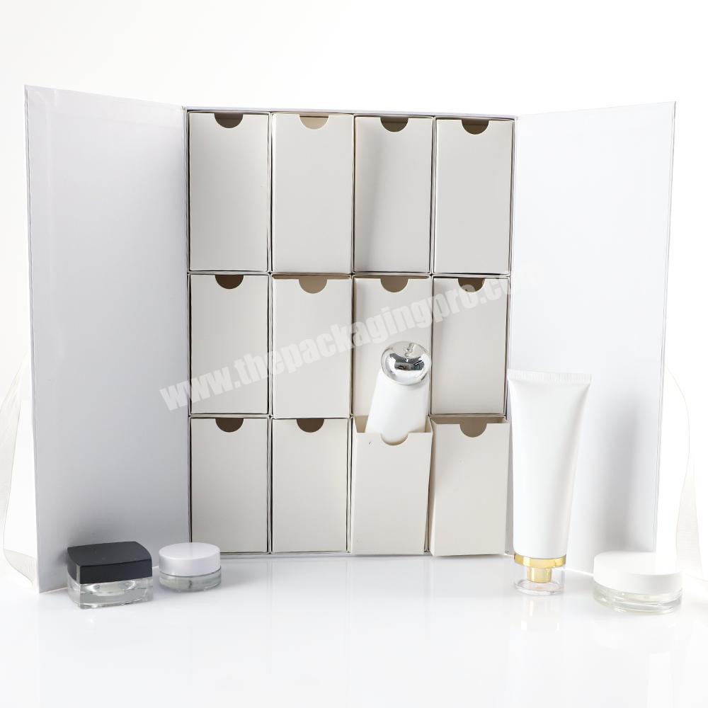 Low price christmas countdown advent calendar blind surprise beauty perfume cosmetic candle box set promotion gift packaging box