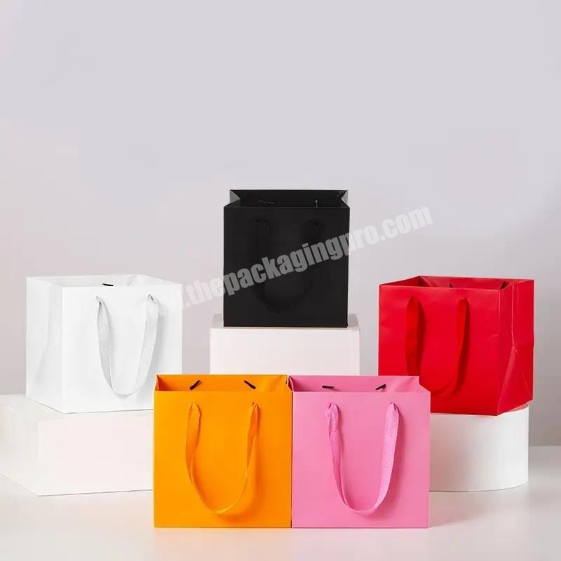 Low price jewelry box paper bag Top and base custom LOGO good quality ring packaging bags