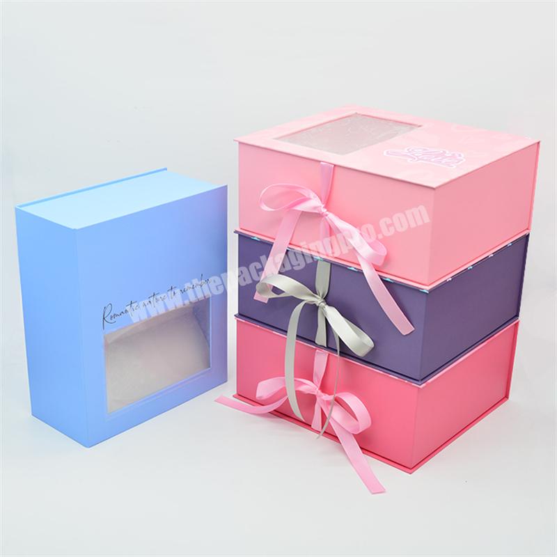 Luxury Custom Logo Personalized Transparent With PVC Window  Boite Cadeaues Women Perfume Cosmetics Gift Packaging  boxes