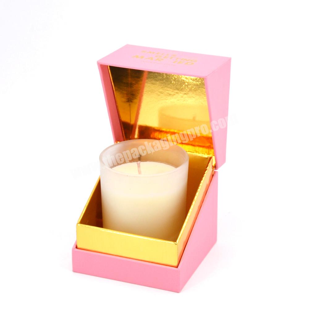 Luxury Custom New Fashion Modern Candle Packaging Gift Box Pink Candle Box White Luxury Candle Packaging Box