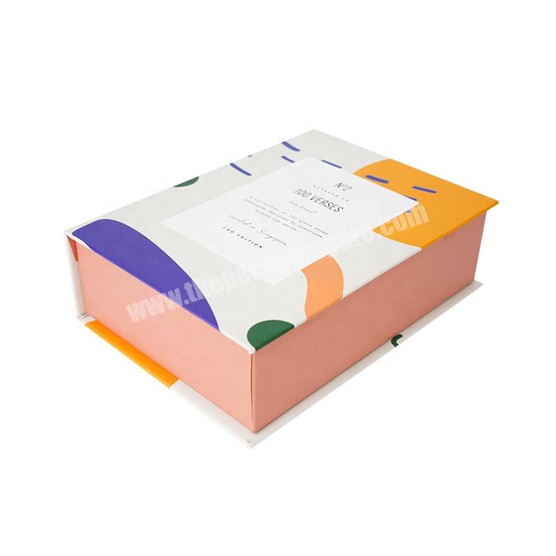 Luxury Custom Printed Logo Paper Cardboard Book Shape Packaging Box Wholesale Decorative Magnetic Book Box