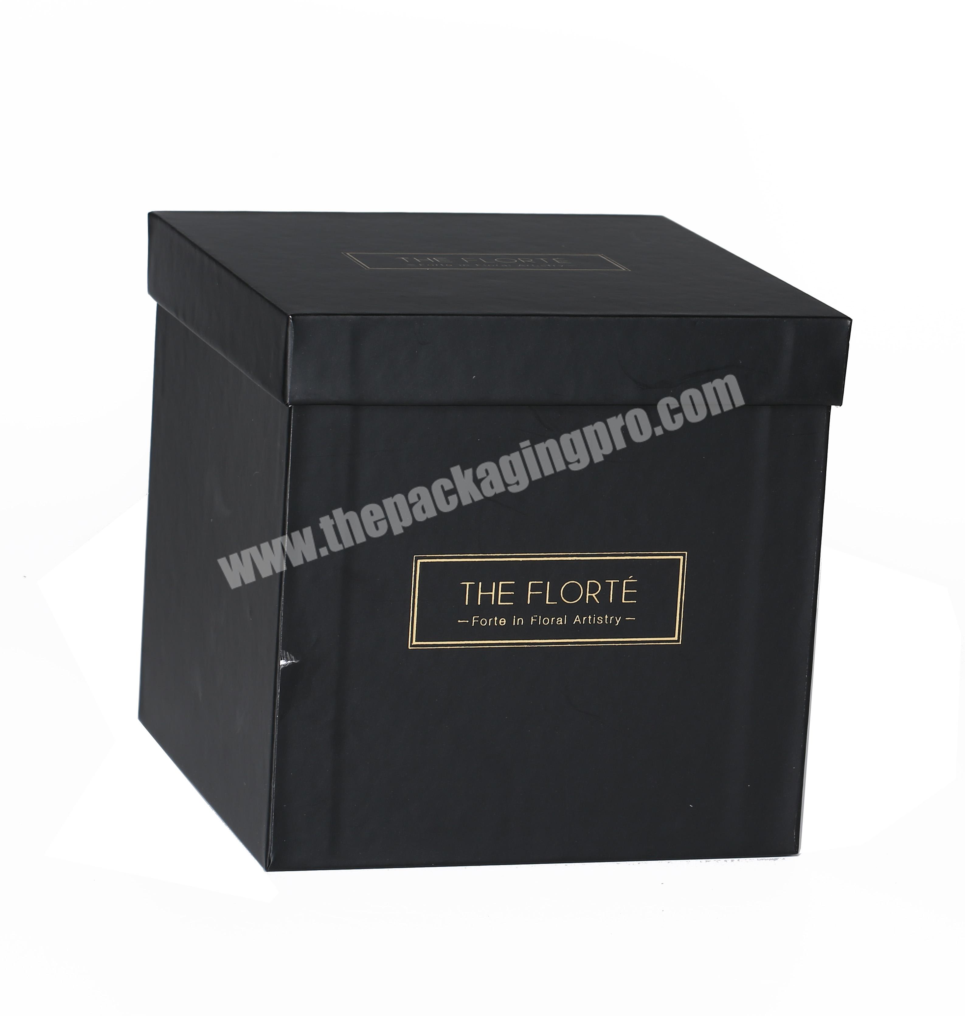 Luxury Customized Printed Square Hardboard Rose Flower Box For Packaging