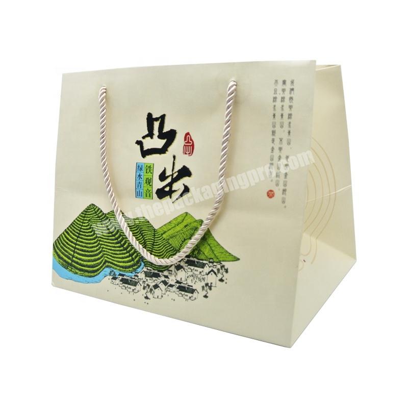 Luxury Kraft Paper With Ribbon Handle Paper  with Your Own Logo Paper Bag Manufacturer