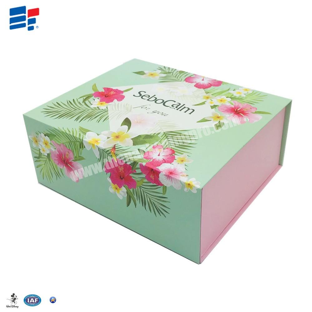Luxury Magnet Folding Paper Flat Packaging Box  Wedding Gift  Packaging Magnetic Box with Magnetic Closure