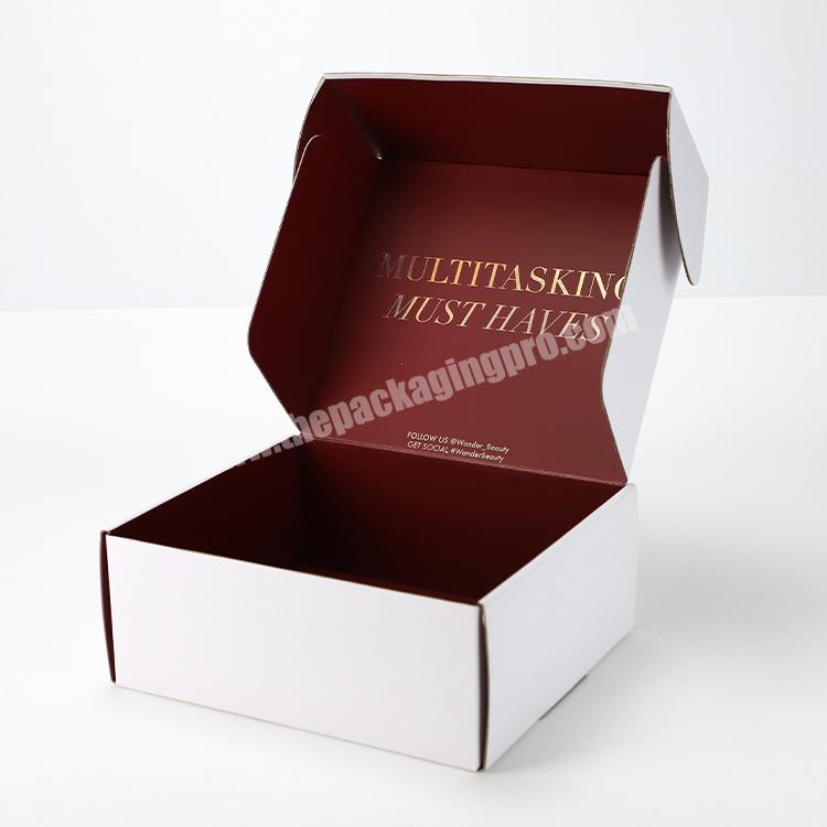 Luxury Small Free Surprise Custom Logo Cardboard White Packing Mailer Goft Box Shipping Boxes Packaging With Logo For Clothes