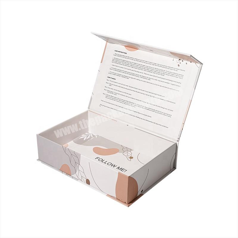 Luxury Wig Paper Box Custom  Magnetic Hair  Printed Cardboard Box Packaging Boxes