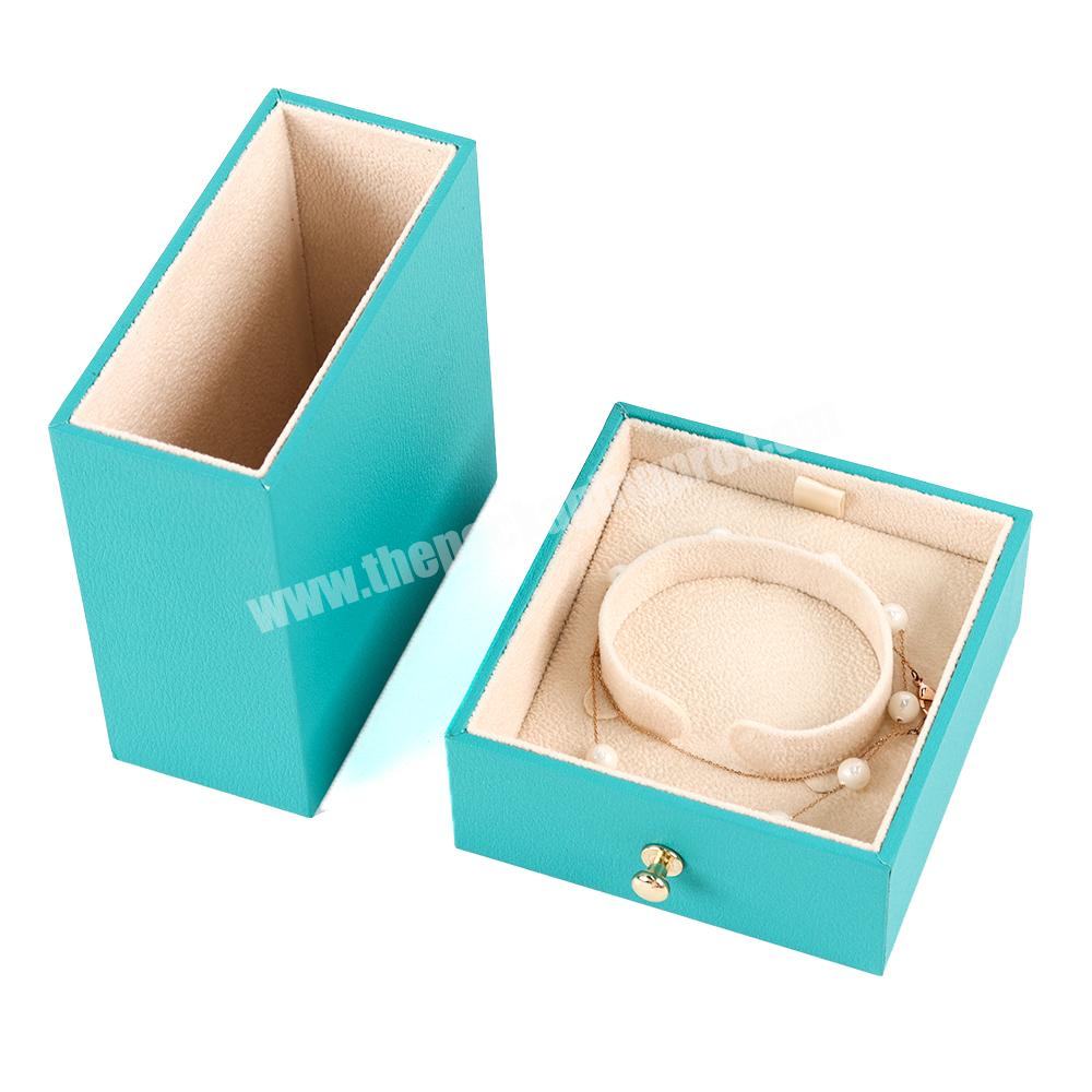 Luxury cardboard gift box jewelry packaging necklace drawer sliding jewelry box logo custom bracelet necklace jewelry drawer box