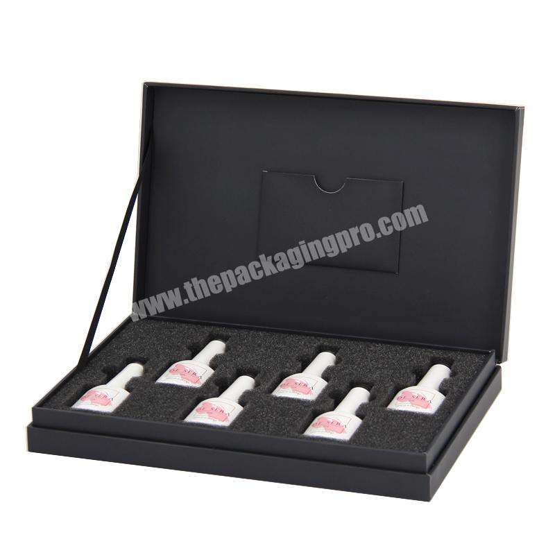 Luxury custom cosmetic packaging nail polish oil box case design nail polish packaging box magnetic nail polish packaging box