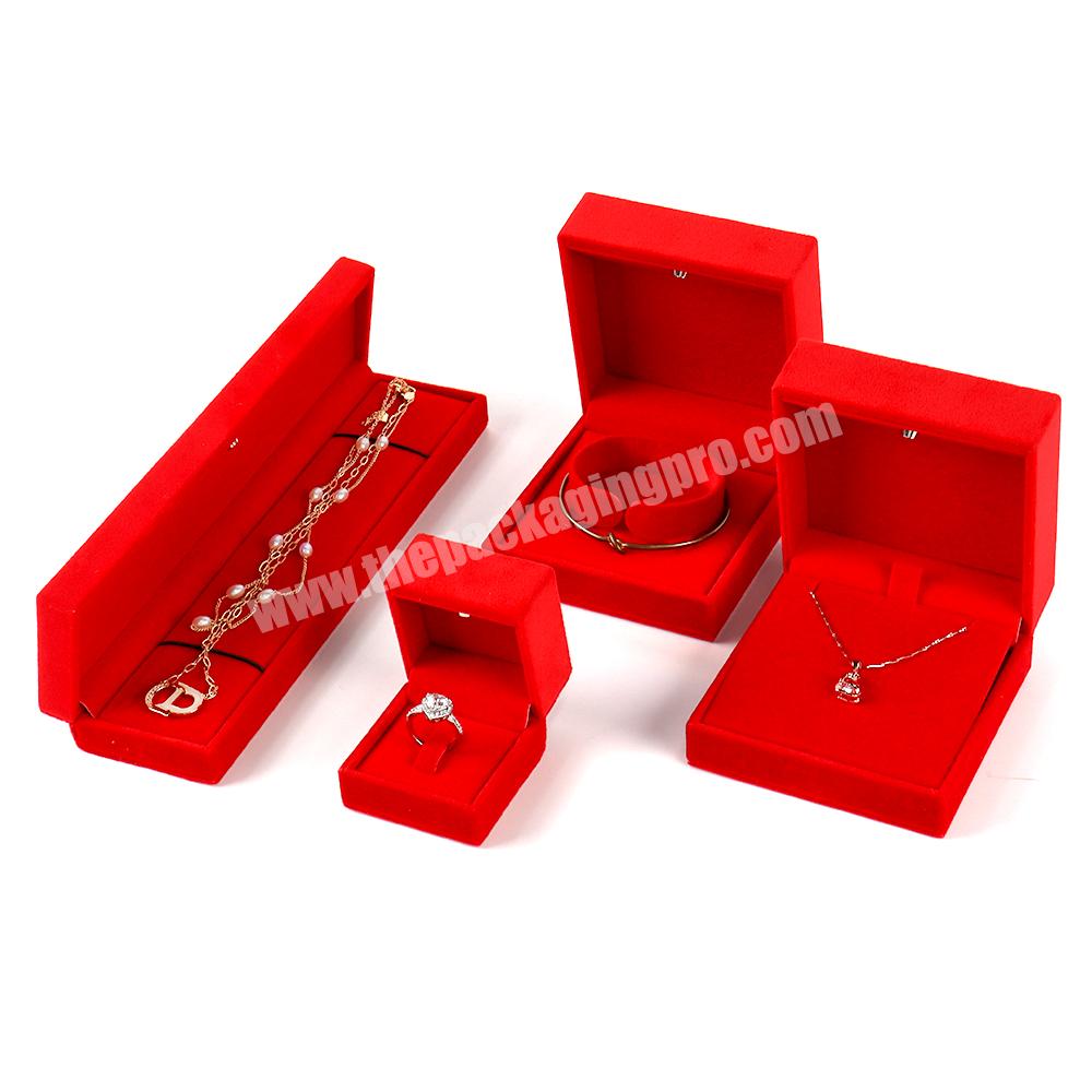 Luxury custom eco friendly wedding jewelry set box packaging ring necklace jewelry box organizer ring gift jewelry packaging box