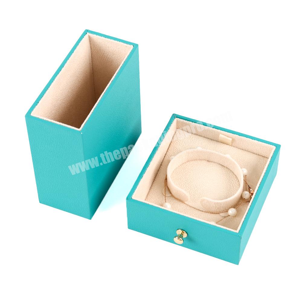 Luxury drawer jewelry box with logo engagement gift box packaging jewelry necklace bracelet custom drawer necklace jewelry box