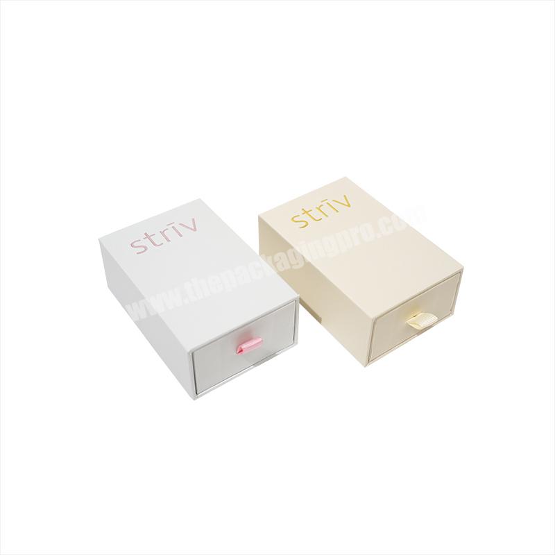 Luxury packaging carton custom logo gold Foil  drawer box jewelry gift custom packaging box