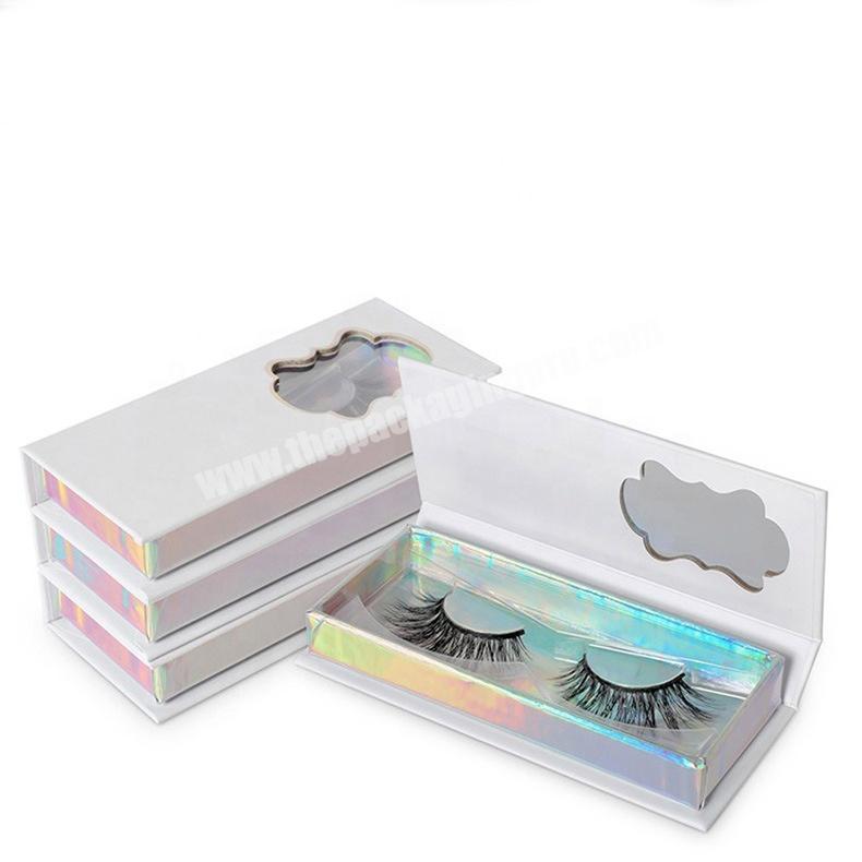 Magnetic 3D Lashes Packaging Box  False Eyelashes Paper Holographic Eyelash Packaging Box