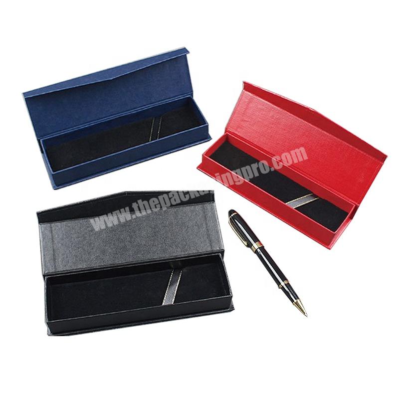 Magnetic Buckle Flip Pen Case Paper Packaging Gift Box for Stationery