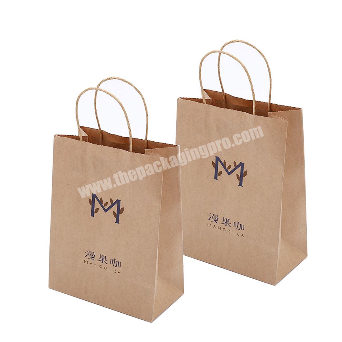 Medium Thank You Gift Bags Bulk with Handle Brown Kraft Paper Bags for Retail Shopping Wedding Goodies Merchandise for Customers