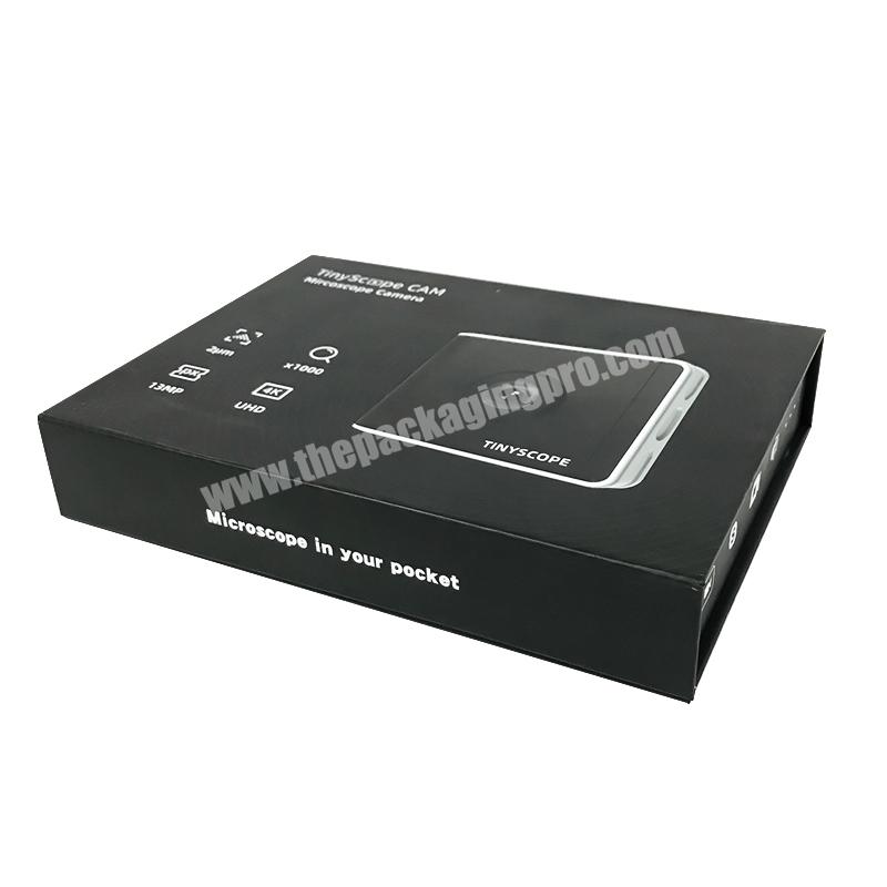 New Design Custom Printing Logo Elegant Matte Black Packaging Magnetic Gift Boxes