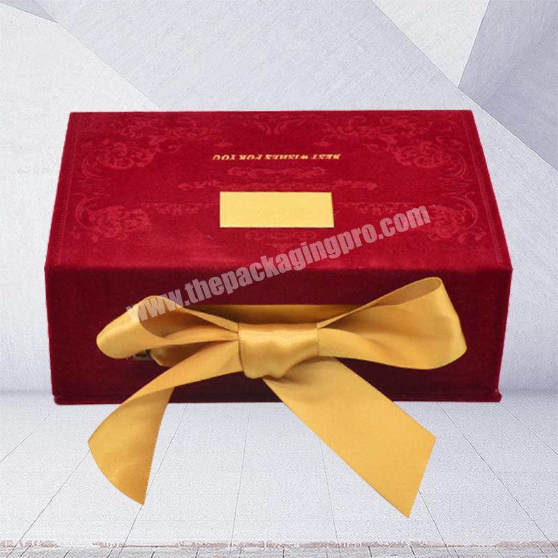 OEM High Quality Ribbon Book Shaped Gift Box with Glossy Lamination Paper Box