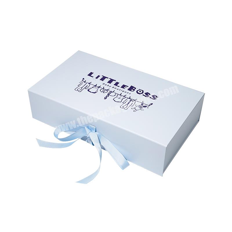 Paper Box Cardboard Gift Boxes Luxury Box With Custom Ribbon and Magnetic Closure Folding Big Gift Set