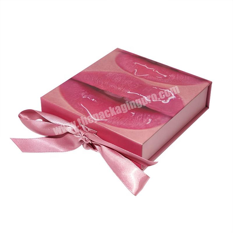 Paper Box Pink Customized Lipstick Luxury Book Shaped Rigid Paper Boxes Packaging Magnetic Gift Boxes With EVA Foam Insert