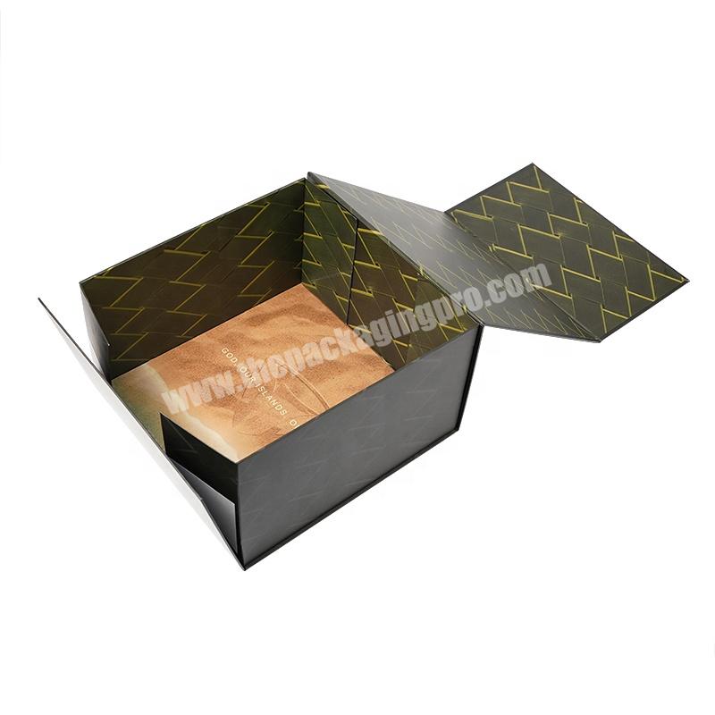 Paper Boxes Luxury Packaging Black Clothing Gift Shoes Accessories Custom Hair Ribbon Fur Wigs Socks Bra Gsm Item folding box