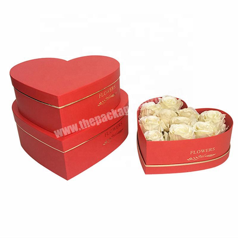 Personalized Custom Recycled Heart Shape Paper Box For Flower Gift Paper Box
