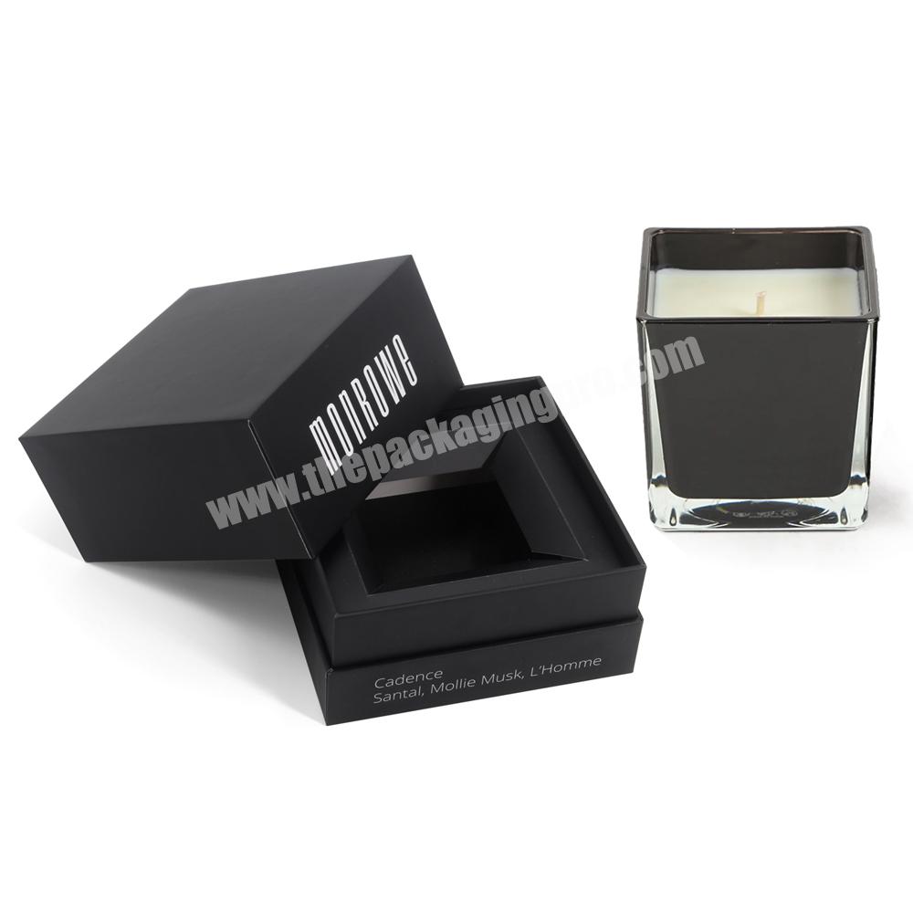 Printing Retail Square Scented Candle Paper Box Packaging With Insert Logo