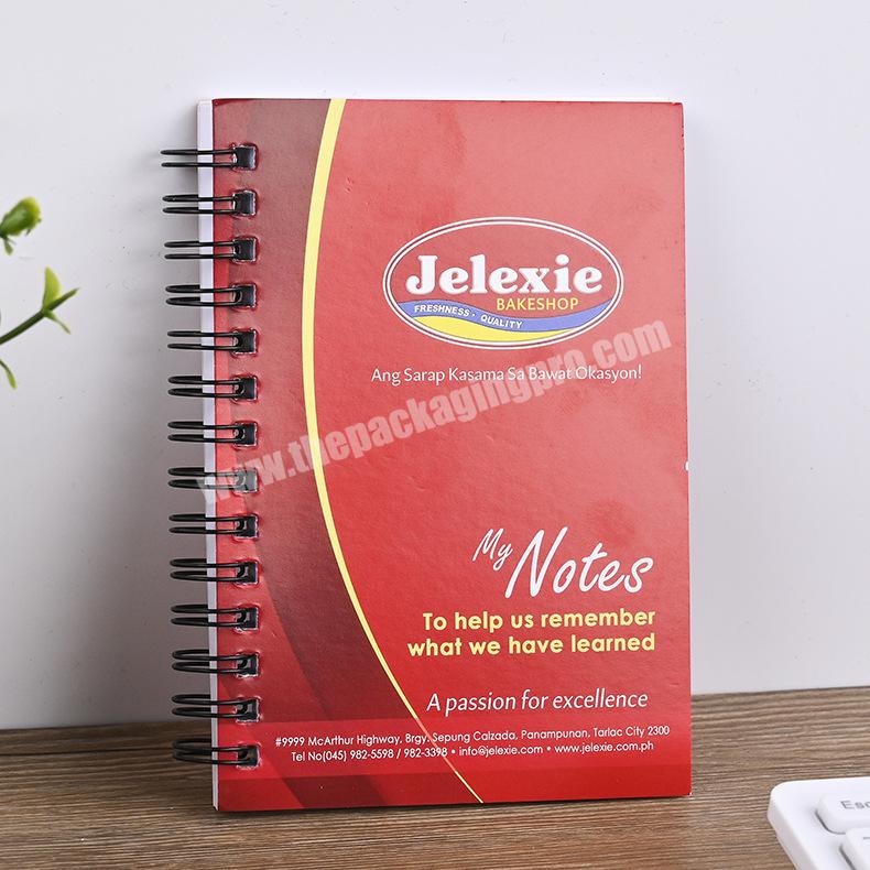 Promotion a5 Business Notebook Office Stationery Spiral Binding Work Notebooks Notepad with Company Logo