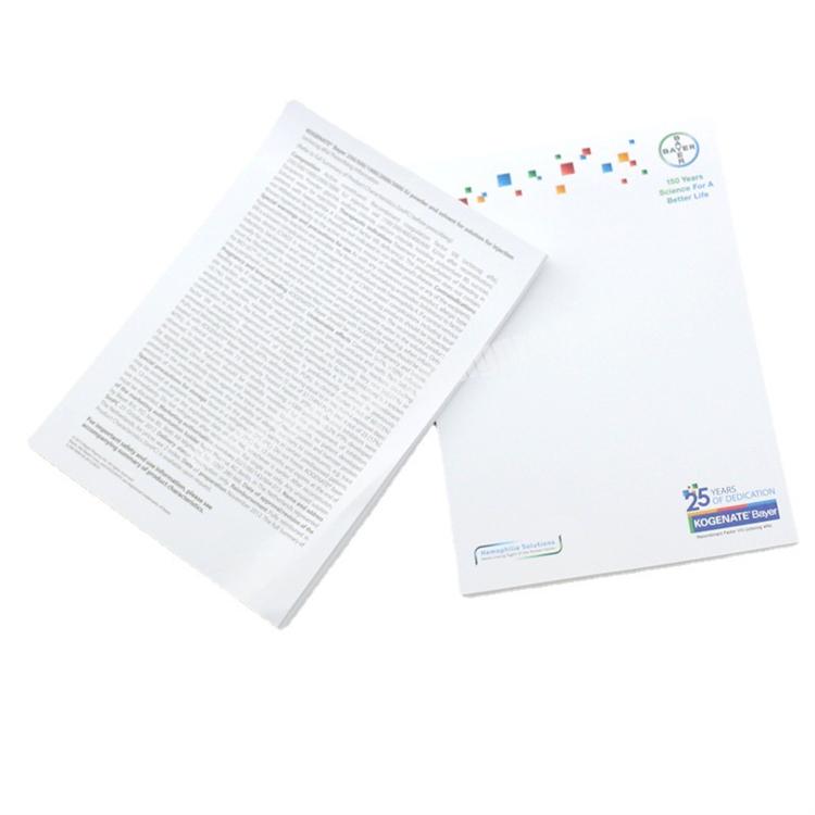 Promotional Used Custom Notepad with Logo Printed a4 a5 Letterhead Writing Pads for Office Student