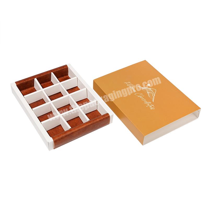 Recyclable Handmade Customized Printing Logo Cardboard Paper Box Gift Box Luxury Chocolate Packaging Drawer Boxes For Dessert