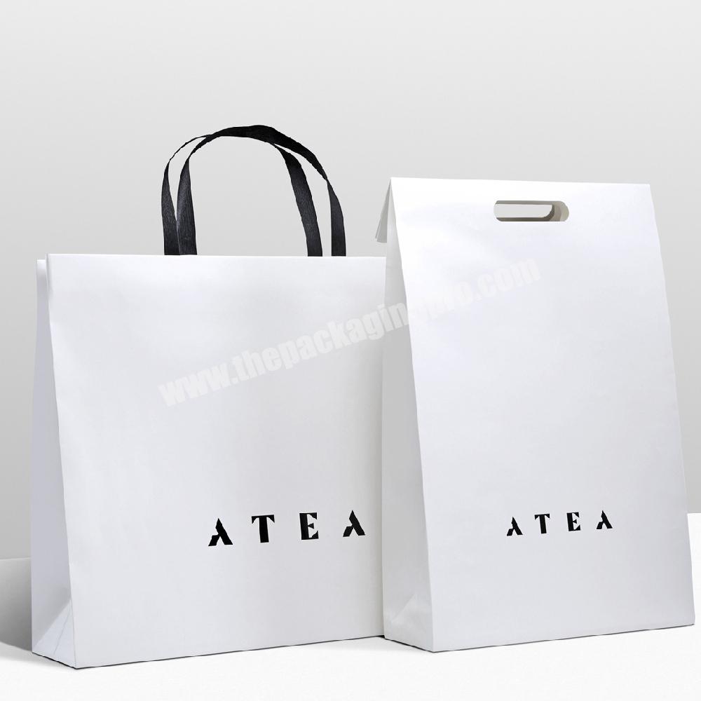 Recyclable Kraft Paper  Customized Printed Luxury Gift Paper Shopping Bag Wholesale With Your Own Logo