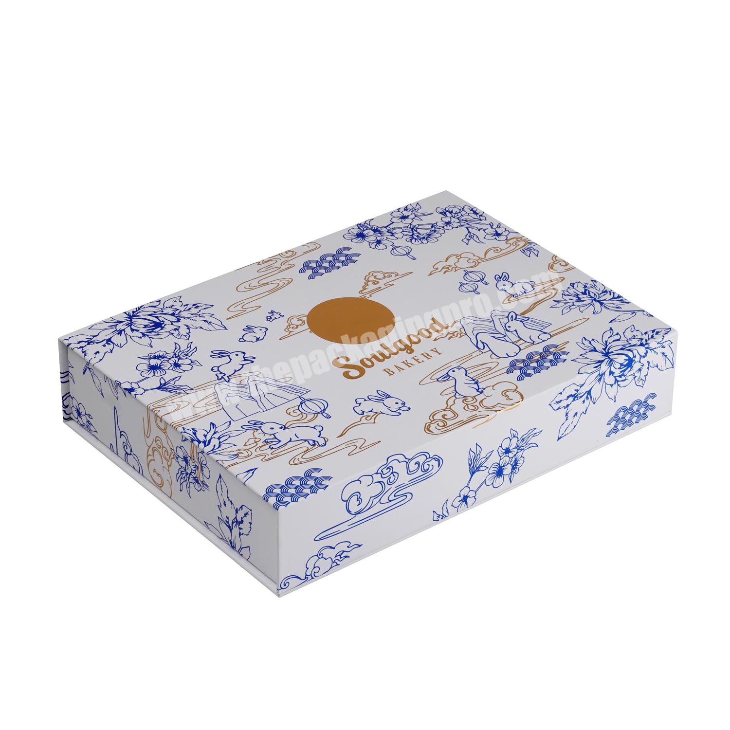 Recycled Custom Fashion Luxury Magnetic Gift Paper Box For Garments Circle Gift Folding Clothing White Marble Packaging Boxes