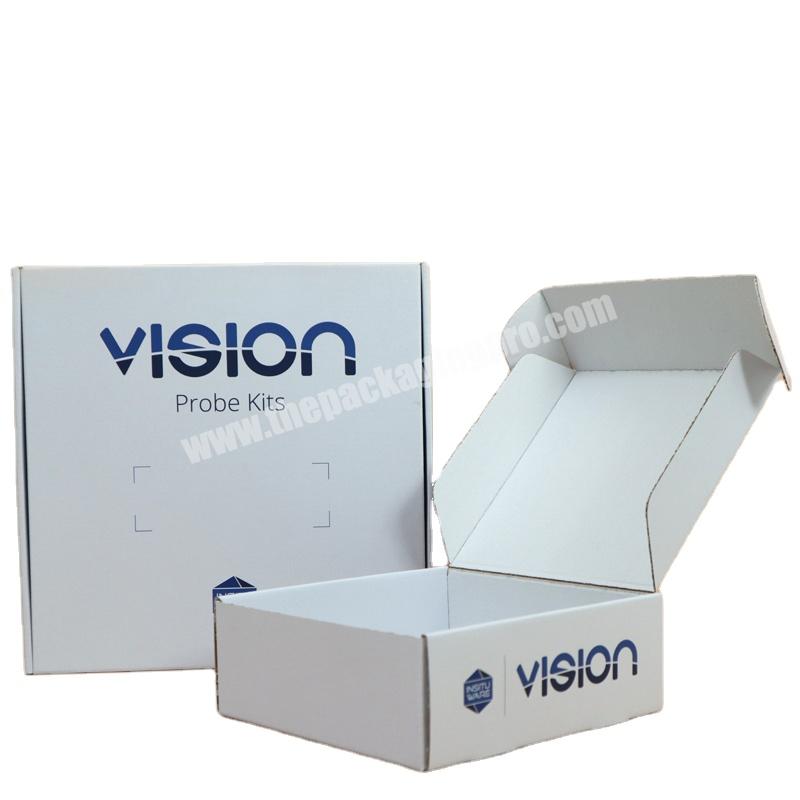 Recycling kraft white corrugated paper large shipping boxes packing box cardboard with logo printed