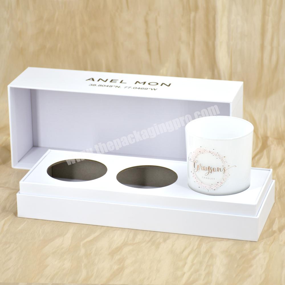 Scented candle private label luxury gift box set luxury candle packaging gift boxes with insert logo custom printed candle boxes